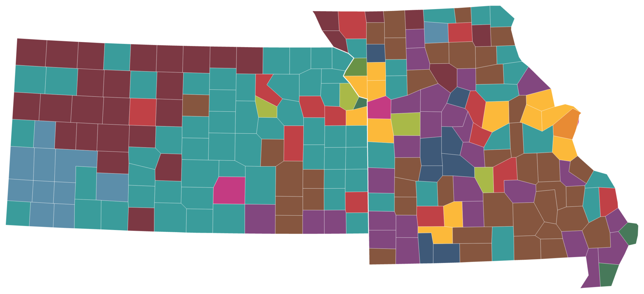 How The Political Landscapes Of Neighboring Kansas And Missouri Differ   OBUma Kansas And Missouri In The American Communities Project 2048x937 